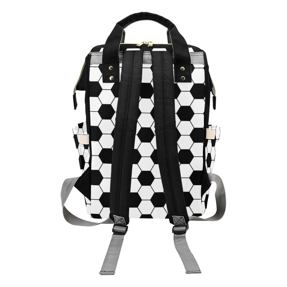 Soccer Ball Texture Print Design LKS303 Diaper Bag Backpack
