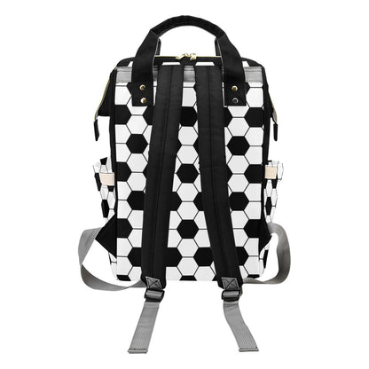 Soccer Ball Texture Print Design LKS303 Diaper Bag Backpack