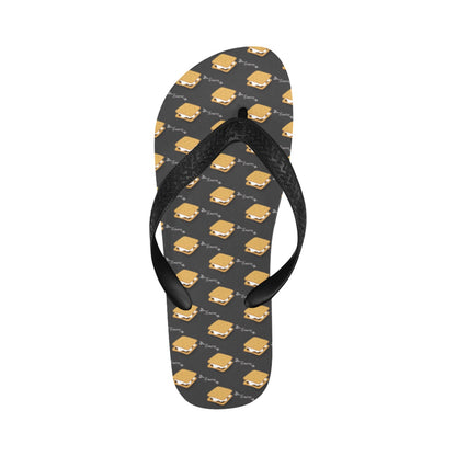 S_Mores Print Design LKS301 Flip Flops