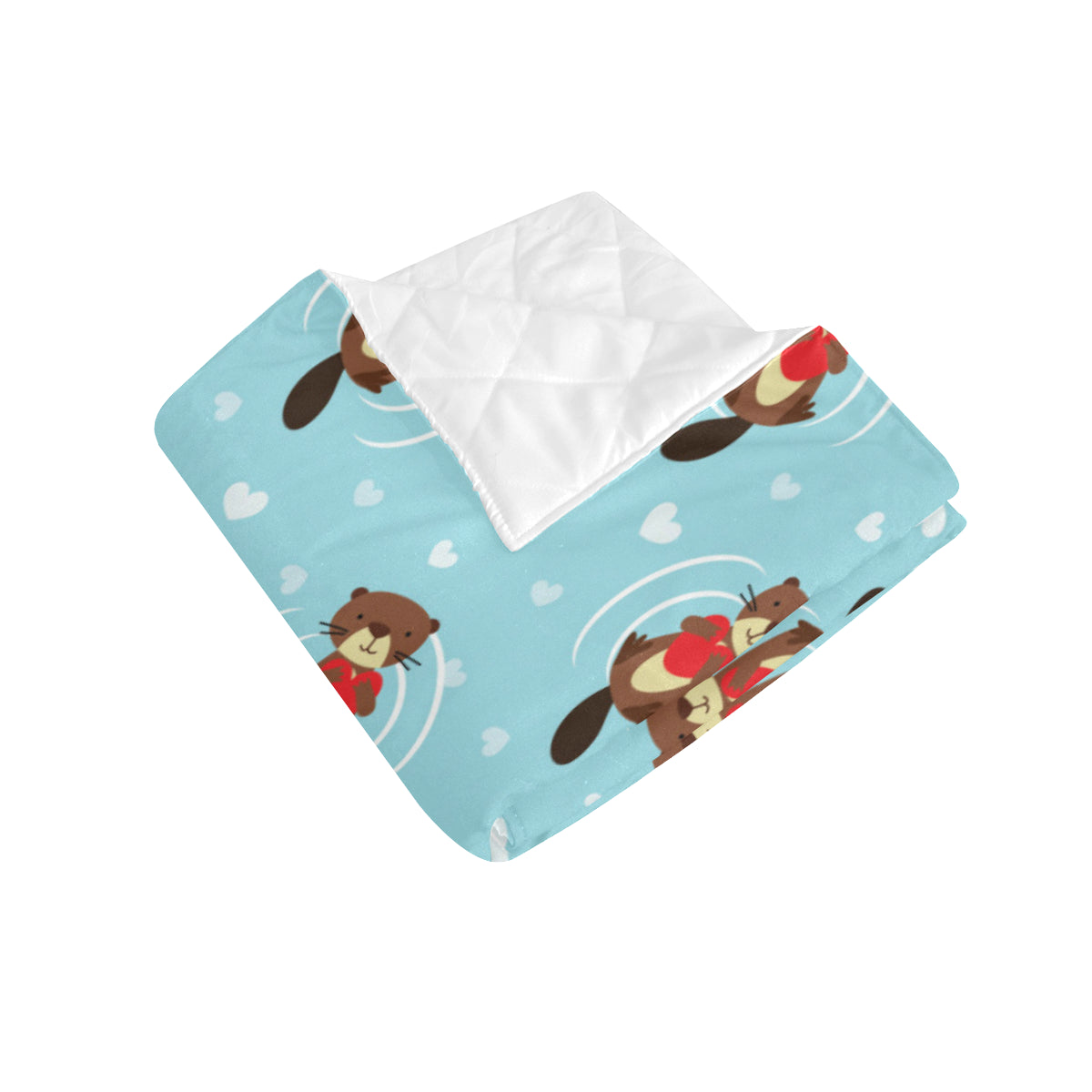Sea Otter Cute Pattern Print Design 04 Premium Quilt