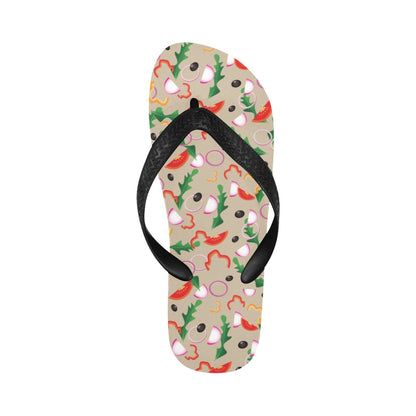 Salad Print Design LKS303 Flip Flops