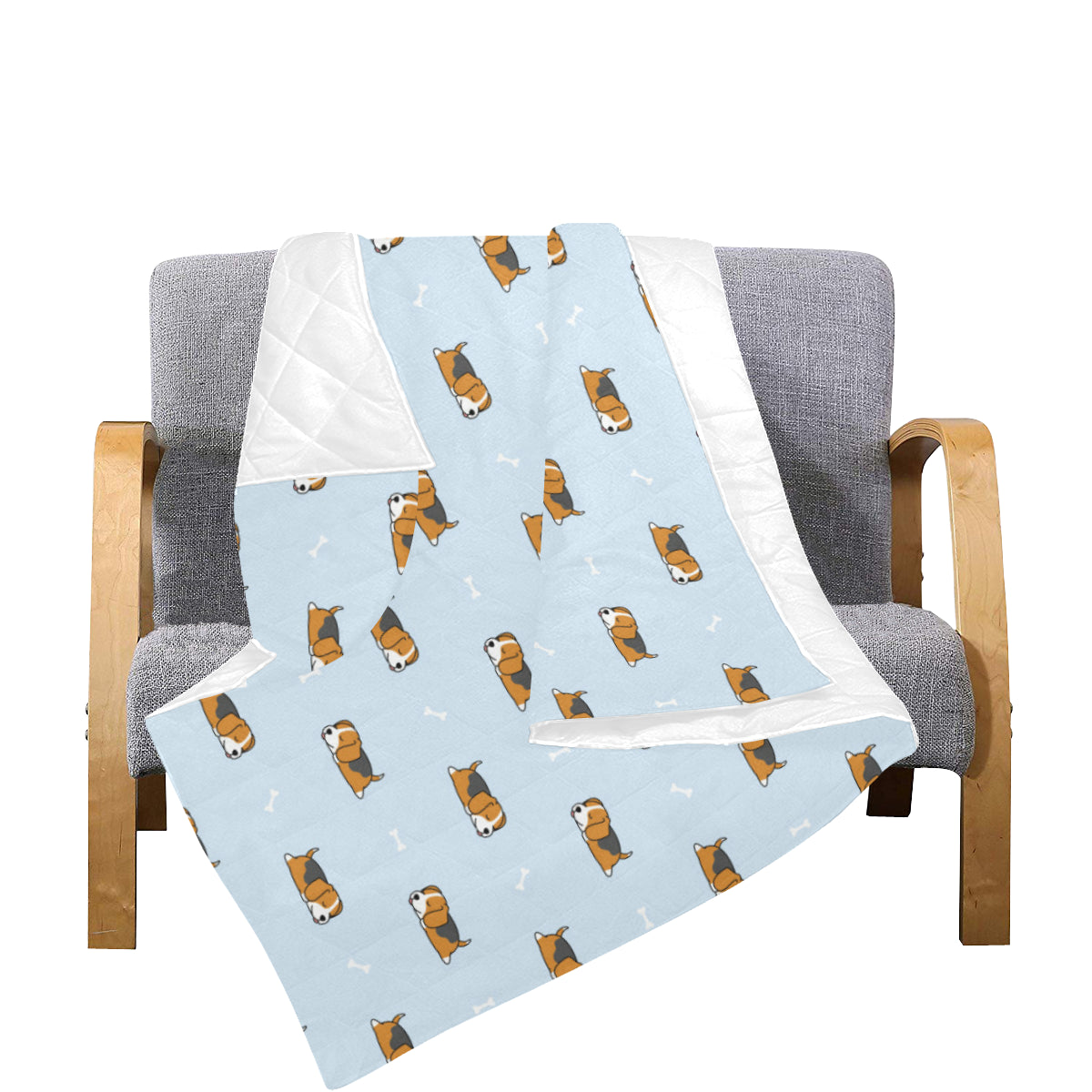 Beagle Pattern Print Design 06 Premium Quilt