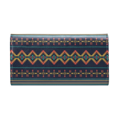 Southwest American Design Themed Print Women's Trifold Wallet