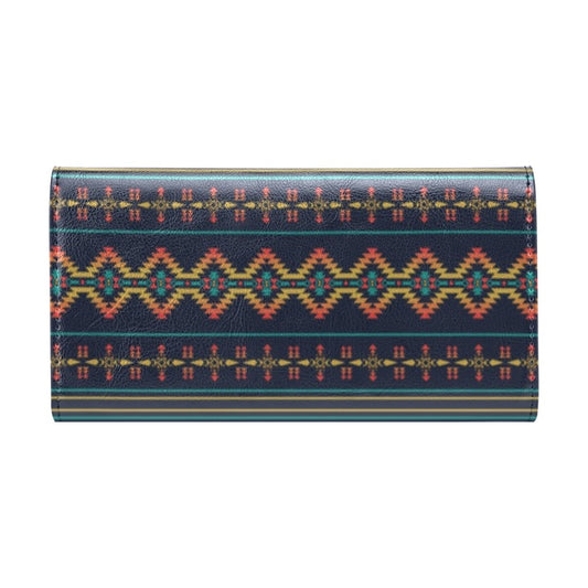 Southwest American Design Themed Print Women's Trifold Wallet