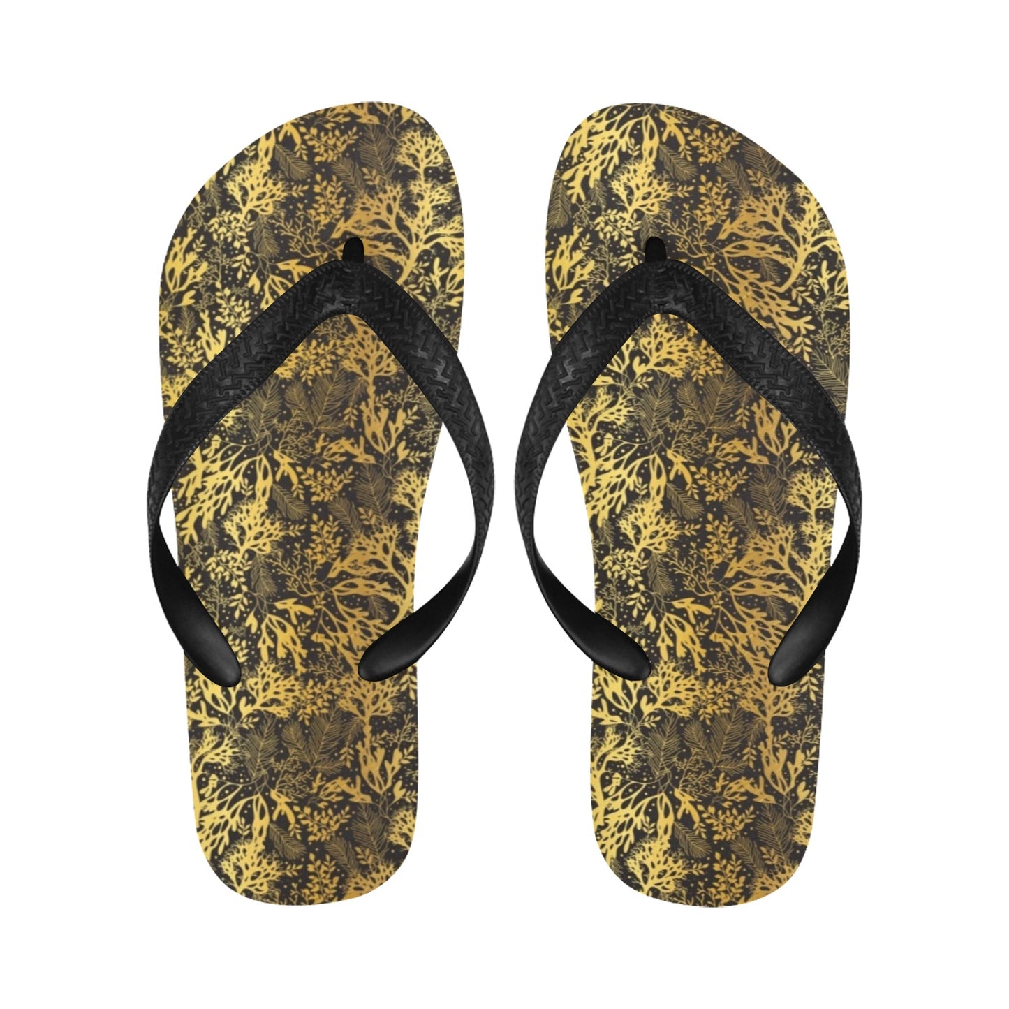Seaweed Print Design LKS303 Flip Flops