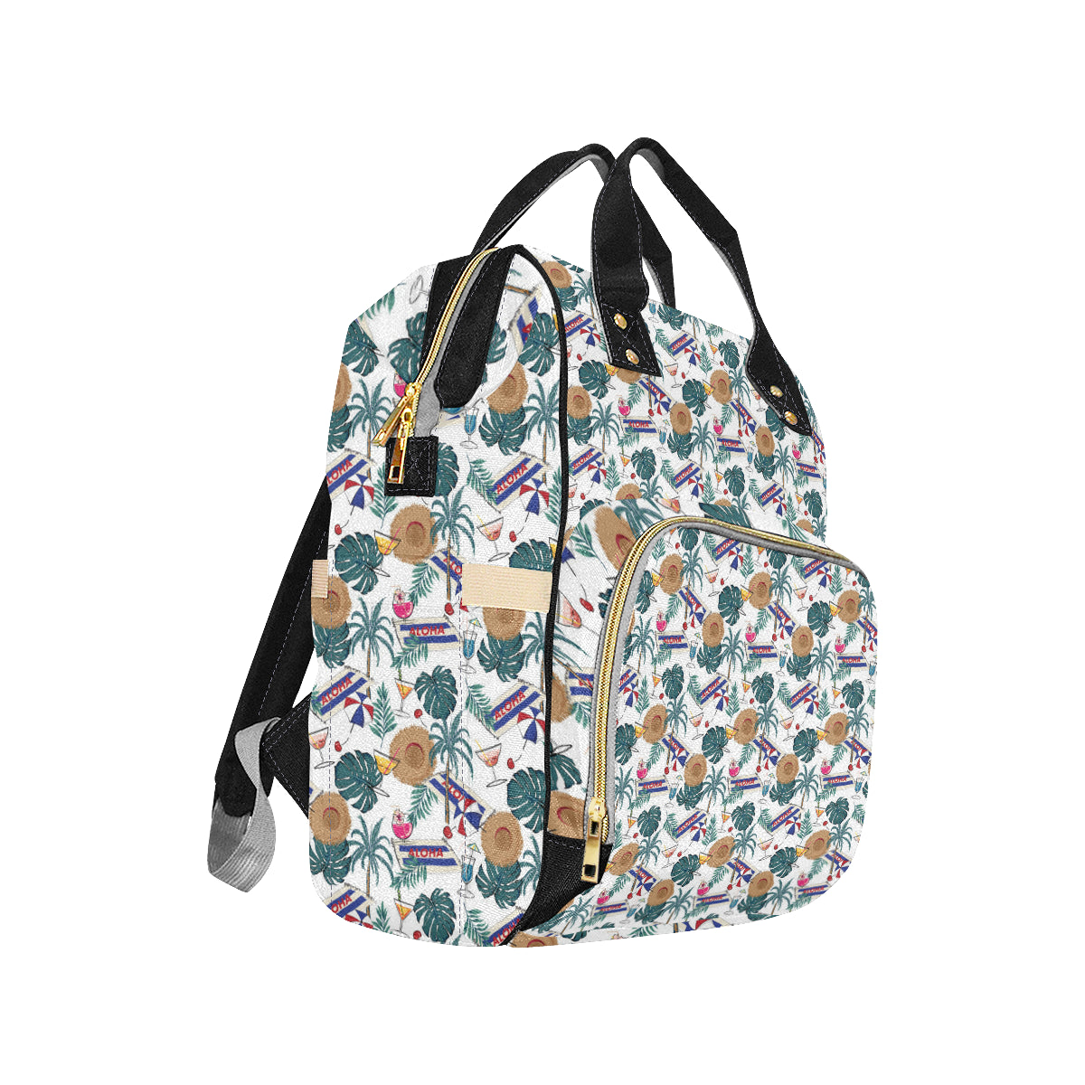 Aloha Hawaii Beach Pattern Print Design 04 Diaper Bag Backpack