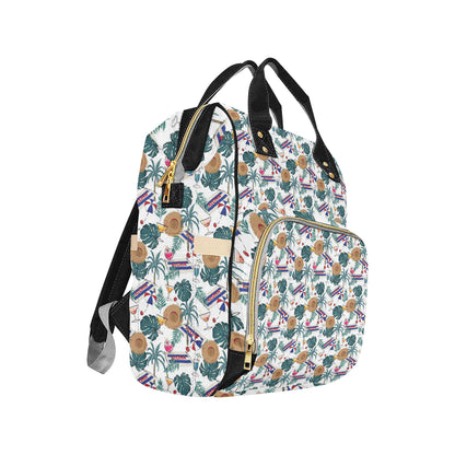 Aloha Hawaii Beach Pattern Print Design 04 Diaper Bag Backpack