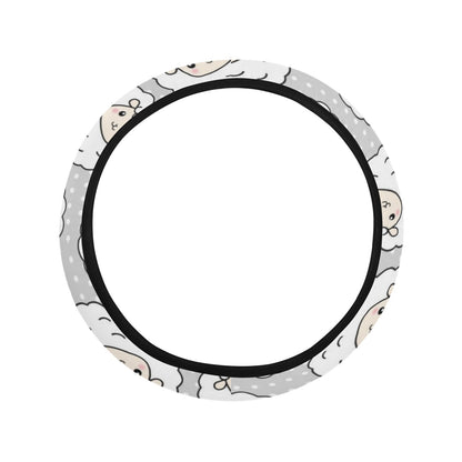 Sheep Print Design LKS401 Steering Wheel Cover with Elastic Edge