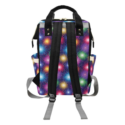 Firework Colorful Print Design LKS301 Diaper Bag Backpack