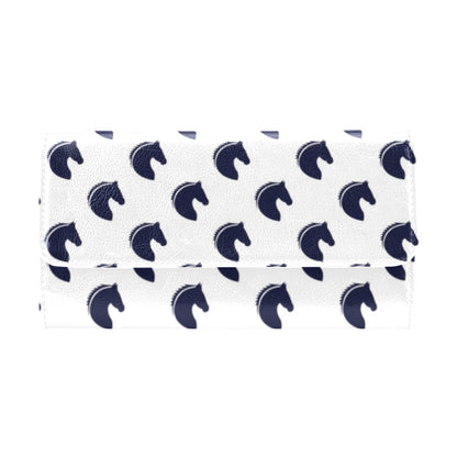 Horse Head Print Design LKS303 Women's Trifold Wallet