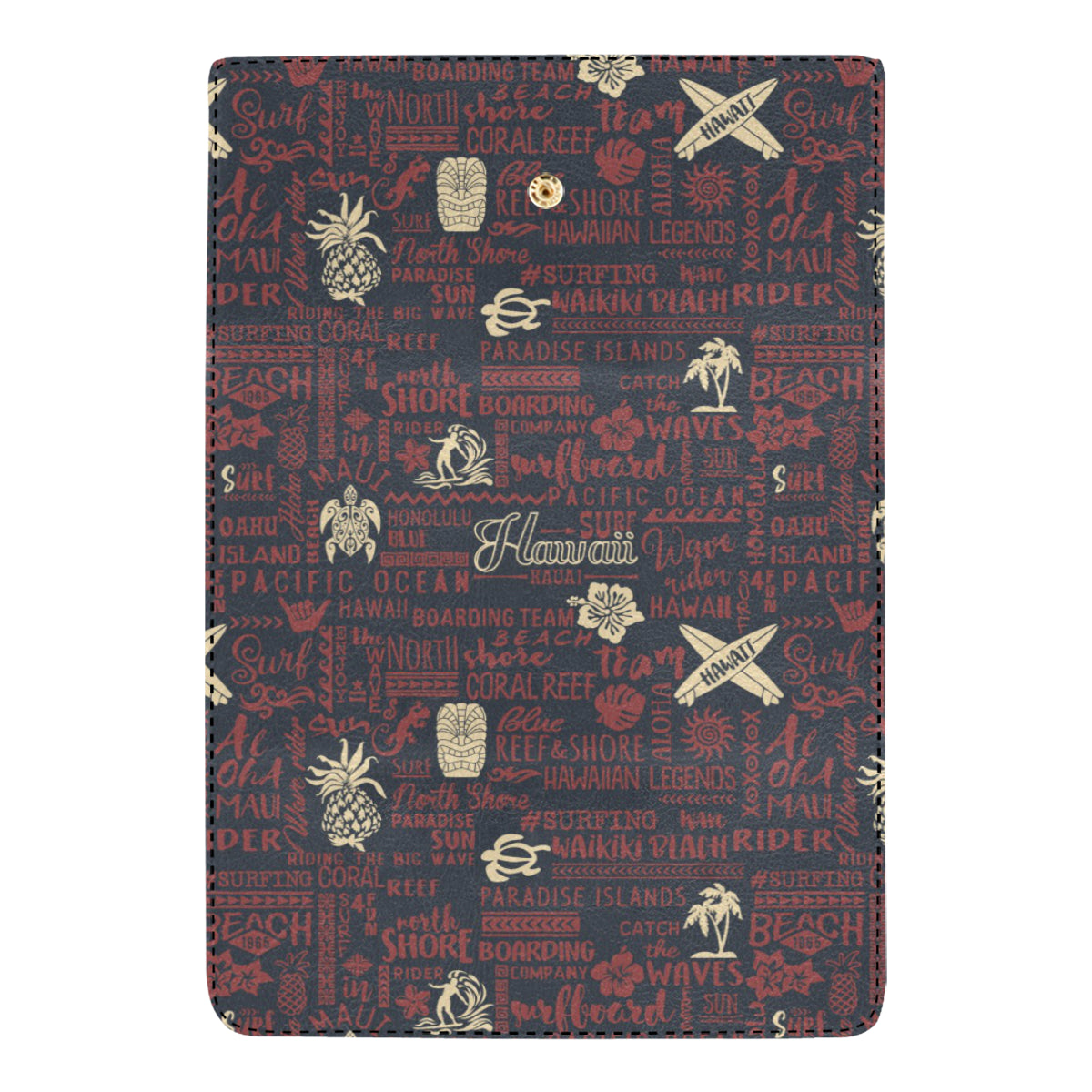 Hawaiian Themed Pattern Print Design H017 Women's Trifold Wallet