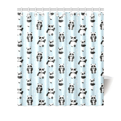 Panda Pattern Print Design A01 Shower Curtain