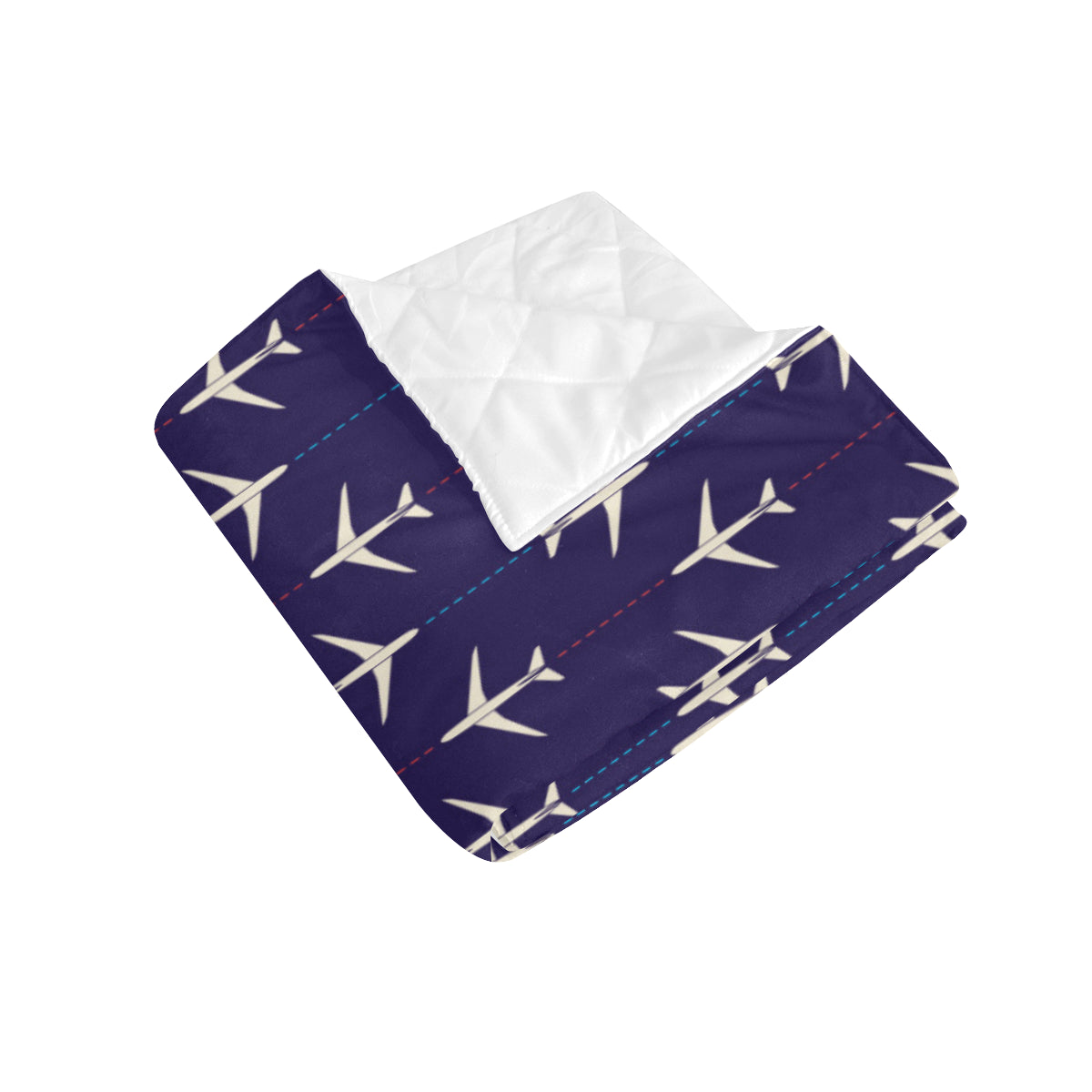 Airplane Pattern Print Design 03 Premium Quilt