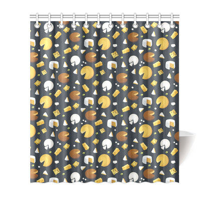 Cheese Pattern Print Design 03 Shower Curtain