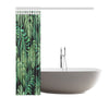 Green Fresh Tropical Palm Leaves Shower Curtain