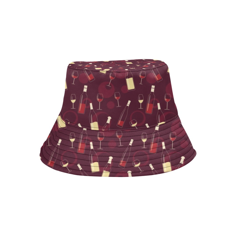 Wine Themed Print Design LKS302 Unisex Bucket Hat