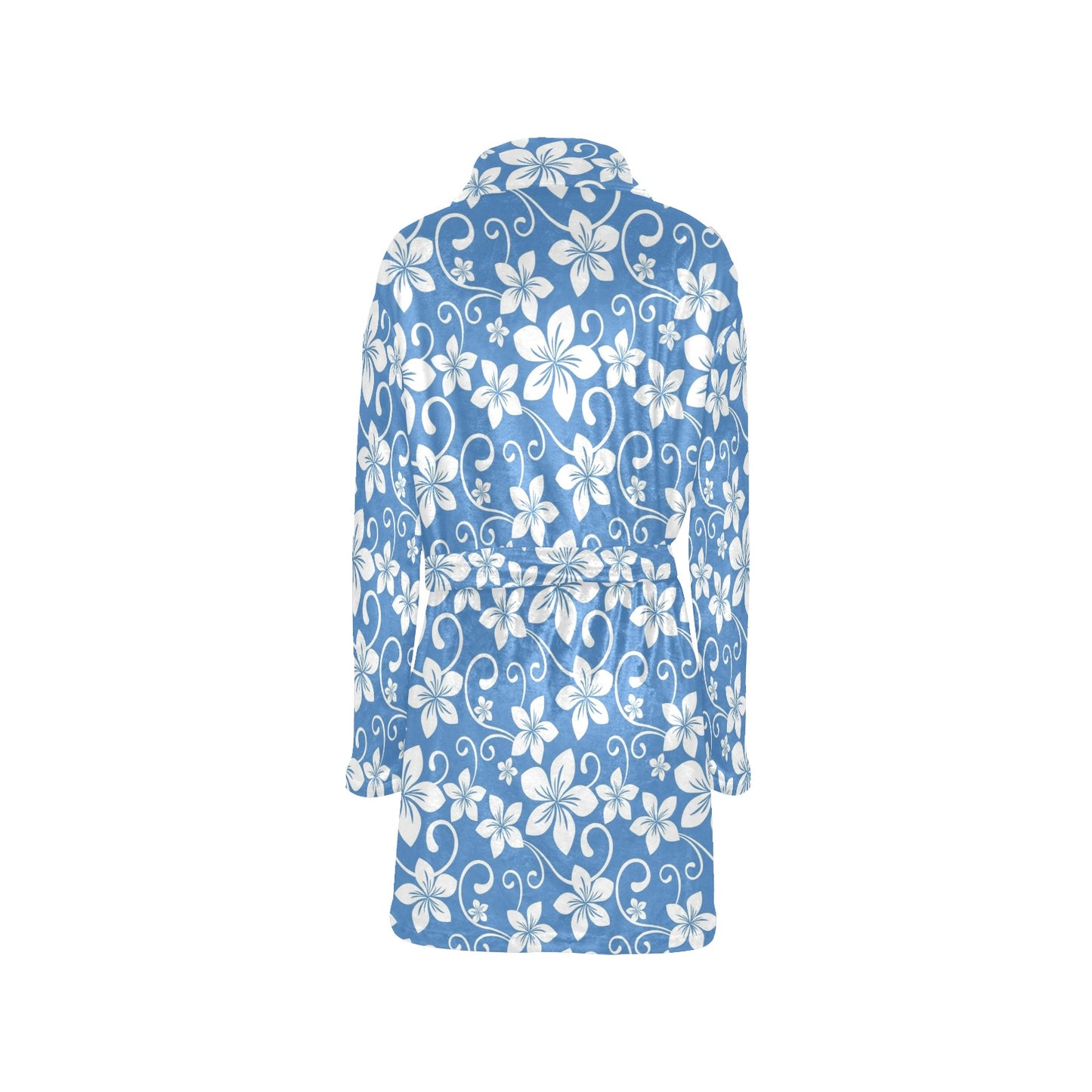 Hibiscus Pattern Print Design HB09 Women's Fleece Robe