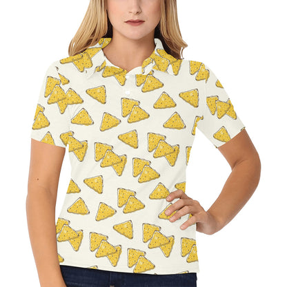 Nachos Pattern Print Design A01 Women's Polo Shirt