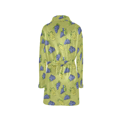 Grape Pattern Print Design GP08 Women's Fleece Robe
