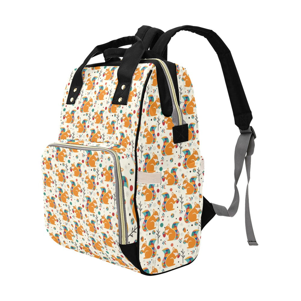 Squirrel Print Design LKS304 Diaper Bag Backpack