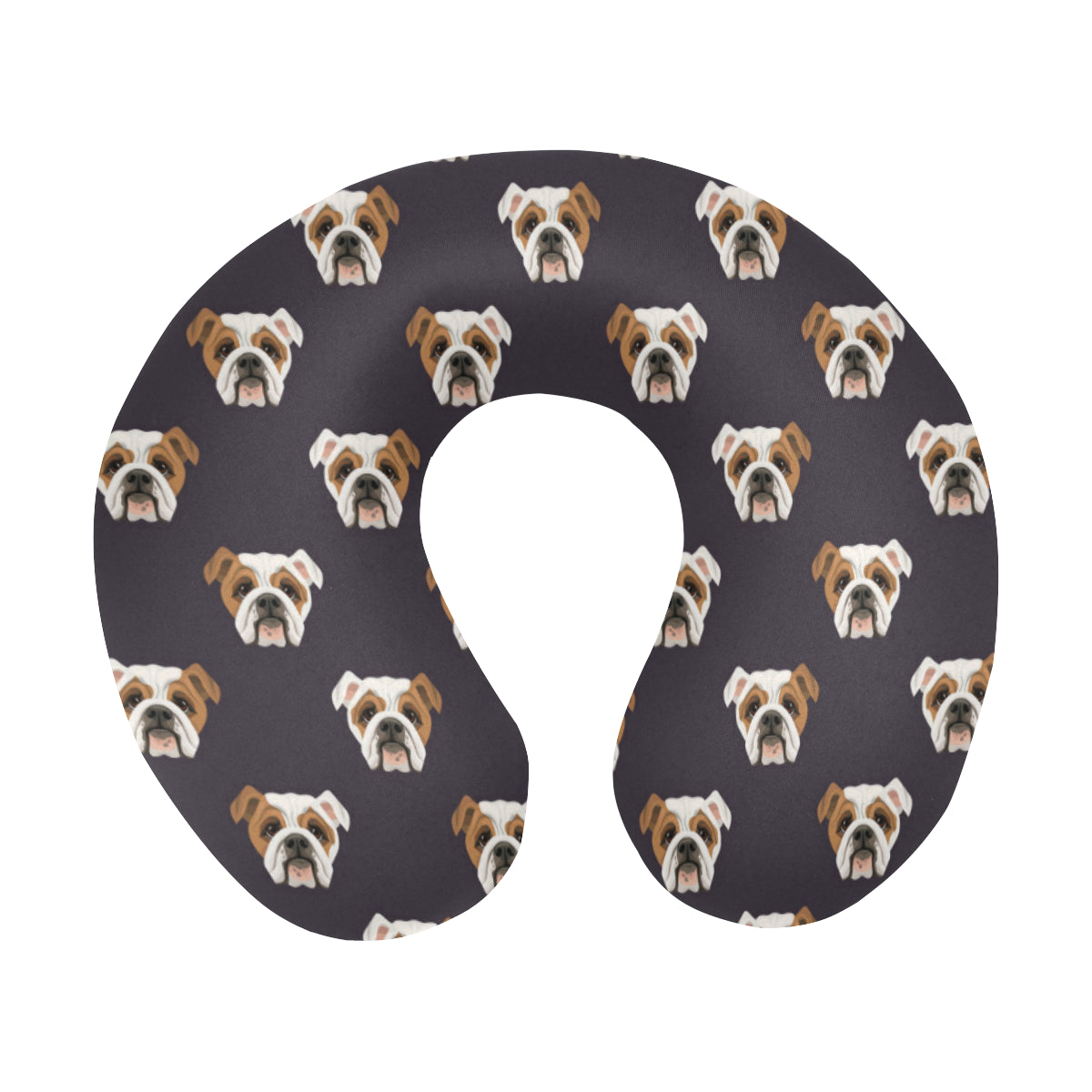 Bulldogs Pattern Print Design 03 U-Shaped Travel Neck Pillow