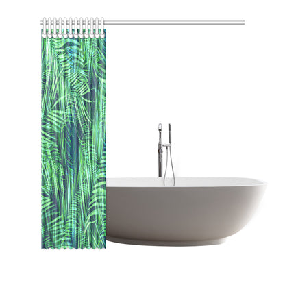 Palm Leaves Pattern Print Design PL02 Shower Curtain