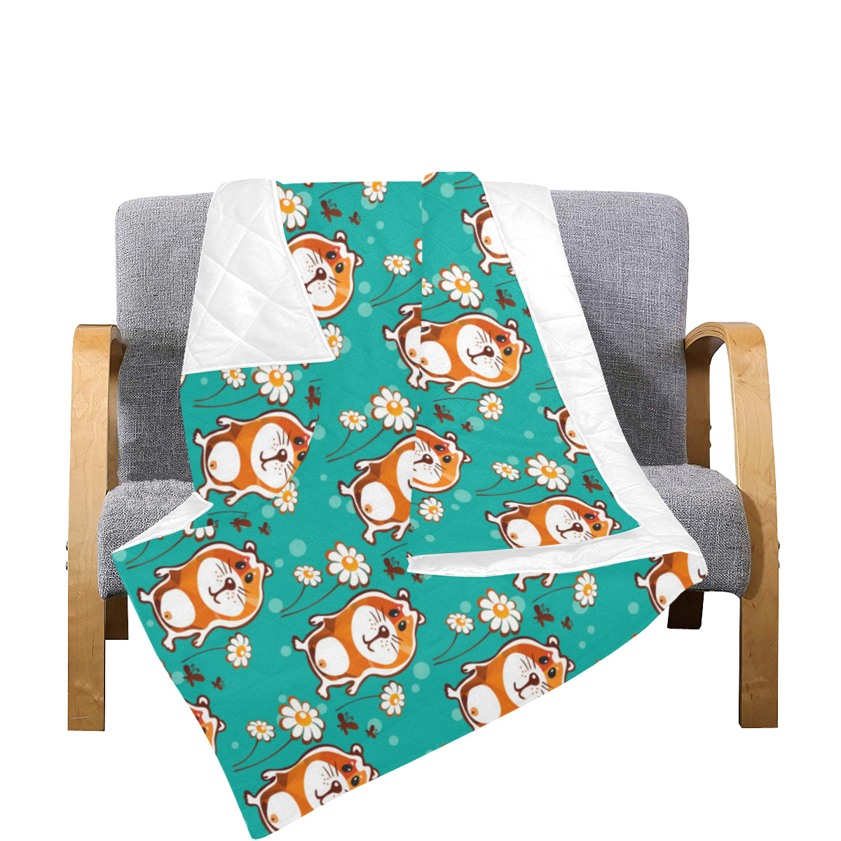 Hamster Pattern Print Design 01 Premium Quilt