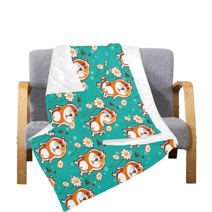 Hamster Pattern Print Design 01 Premium Quilt