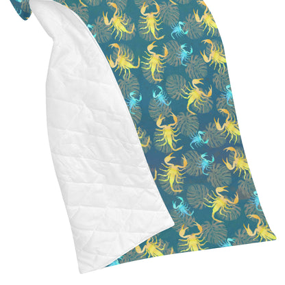 Scorpion Pattern Print Design 02 Premium Quilt