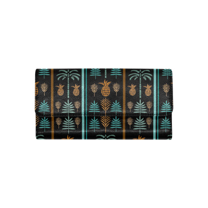 Hawaiian Themed Pattern Print Design H023 Women's Trifold Wallet