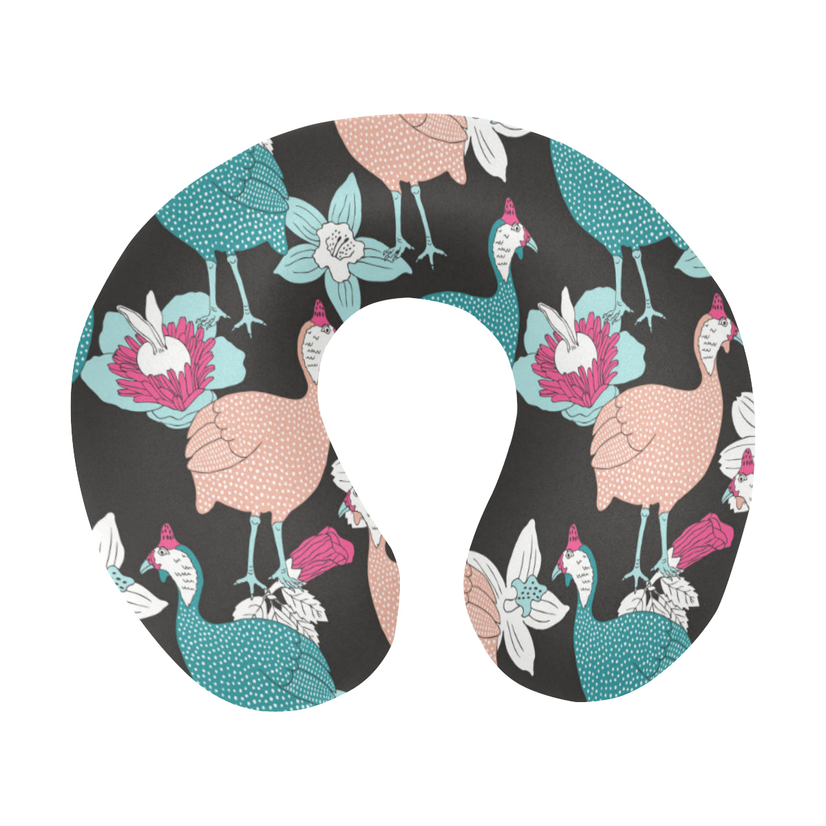 Guinea Fowl Pattern Print Design 03 U-Shaped Travel Neck Pillow