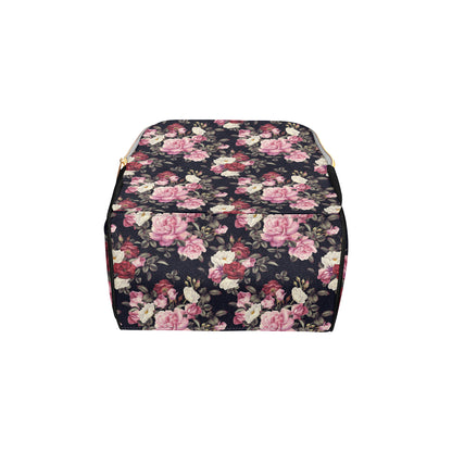 Rose Pattern Diaper Bag Backpack