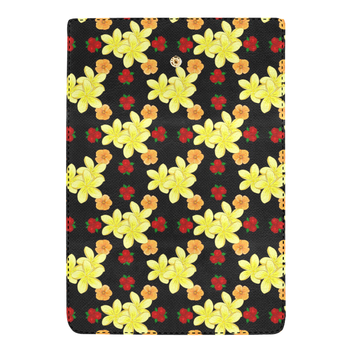 Yellow Plumeria Pattern Print Design PM04 Women's Trifold Wallet