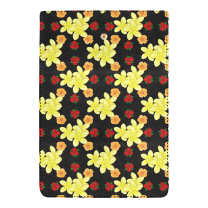 Yellow Plumeria Pattern Print Design PM04 Women's Trifold Wallet