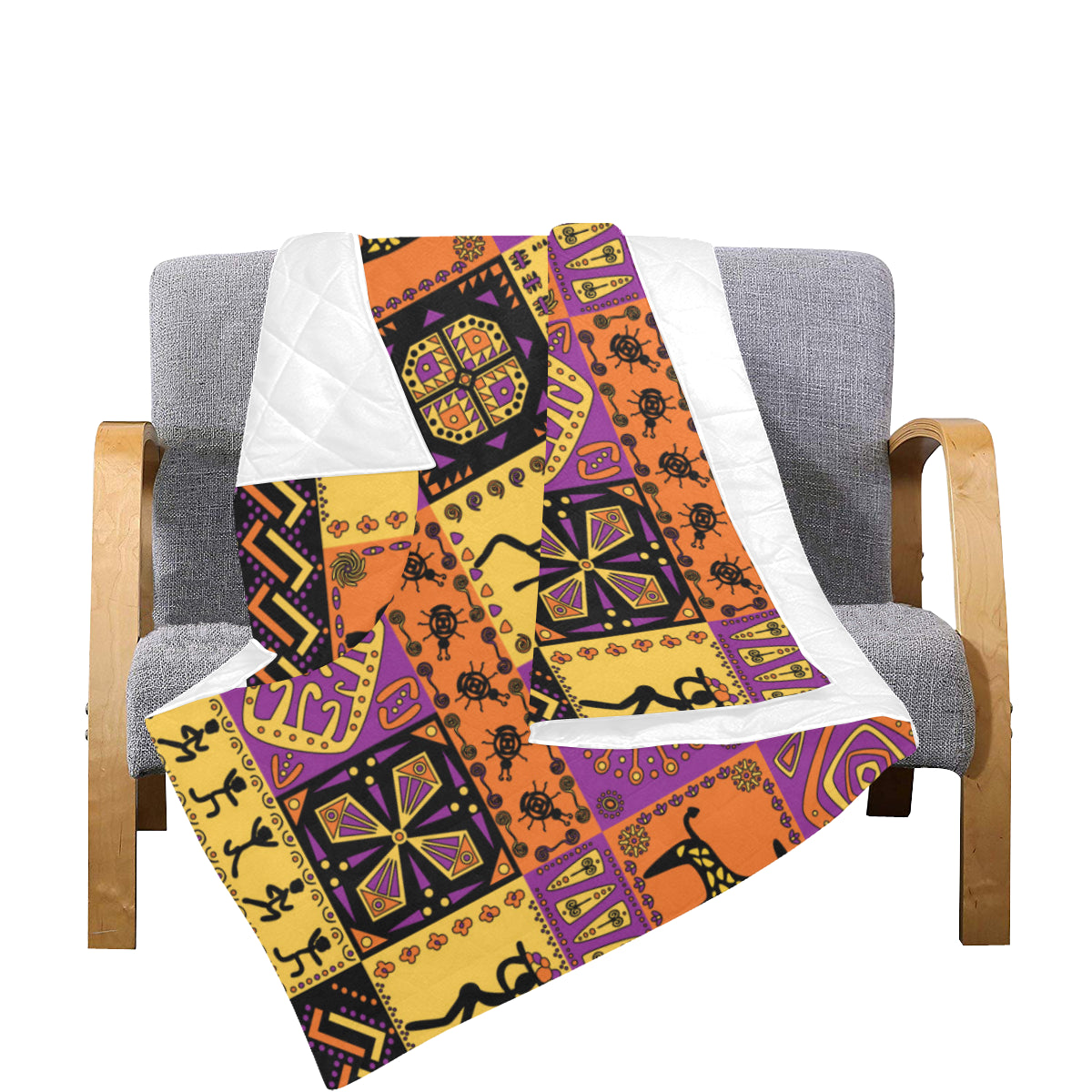 African Pattern Print Design 02 Premium Quilt