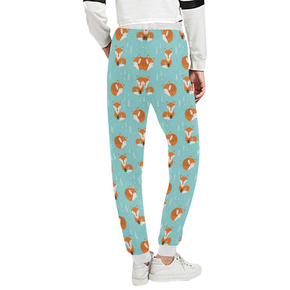 Fox Design Snow Print Pattern Unisex Sweatpants