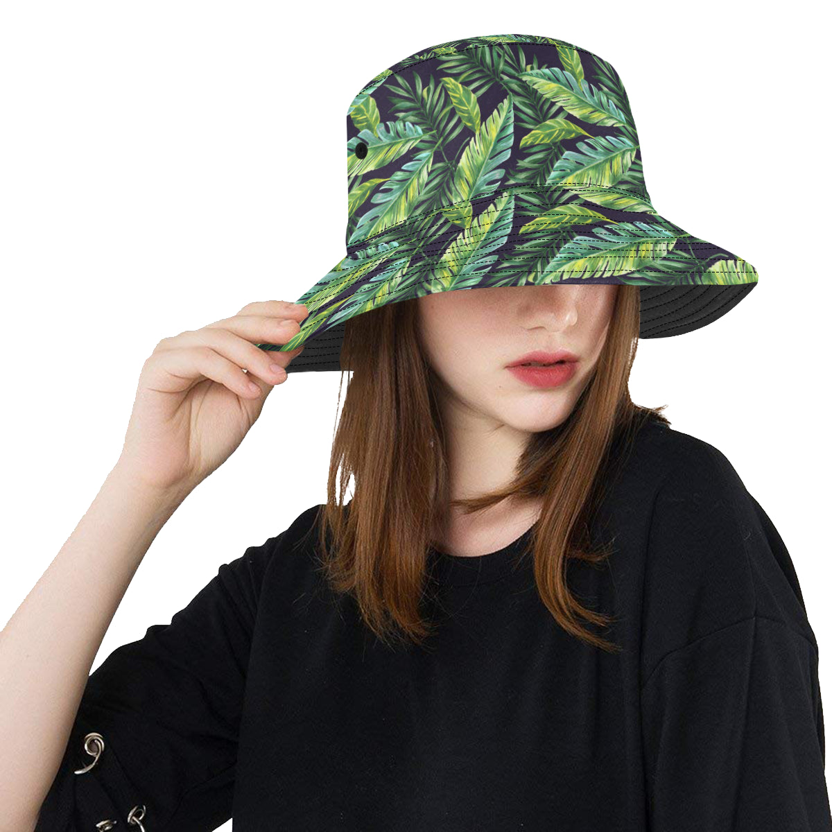 Tropical Flower Pattern Print Design TF06 Unisex Bucket Hat