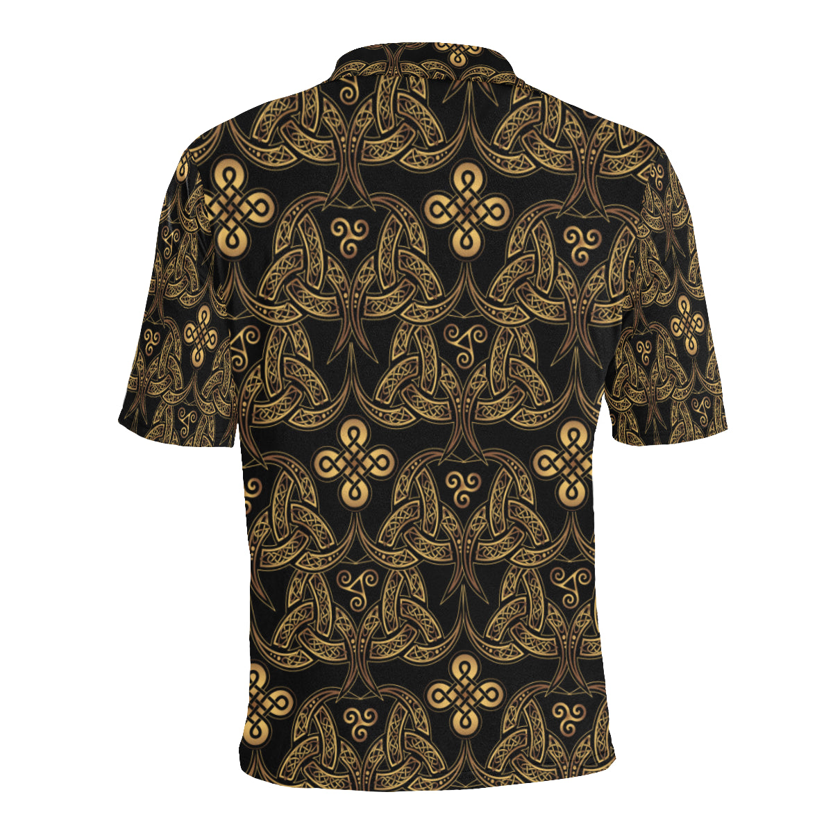 Celtic Knot Gold Design Men Polo Shirt