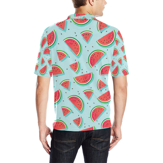Watermelon Pattern Print Design WM03 Men Polo Shirt
