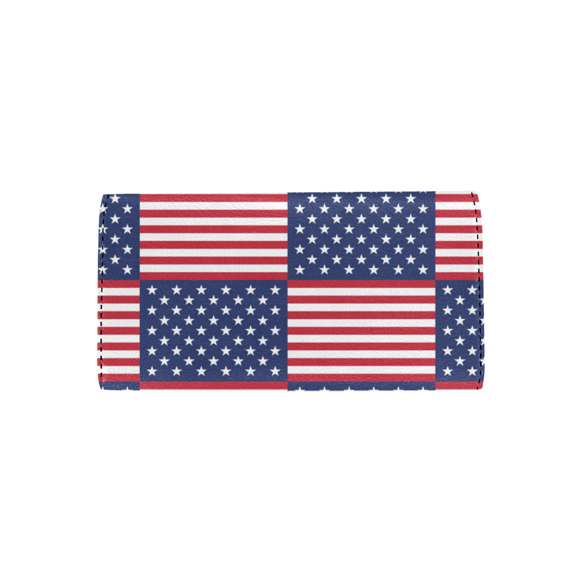 Patriotic US Flag Pattern Print Design A03 Women's Trifold Wallet
