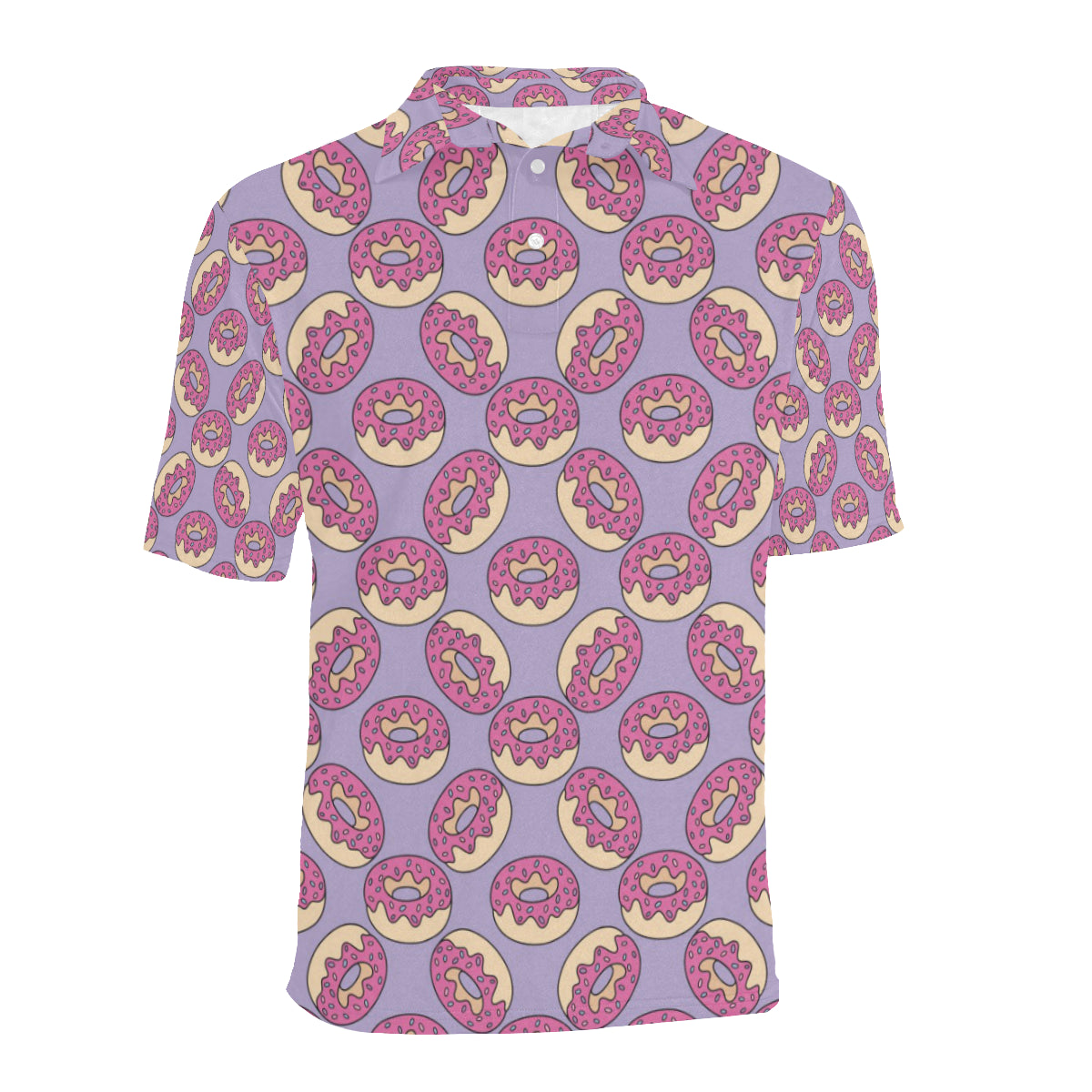 Donut Pattern Print Design DN015 Men Polo Shirt