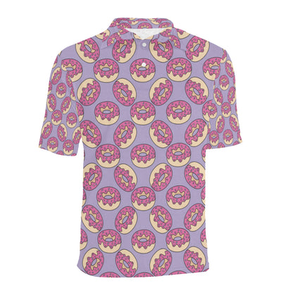 Donut Pattern Print Design DN015 Men Polo Shirt