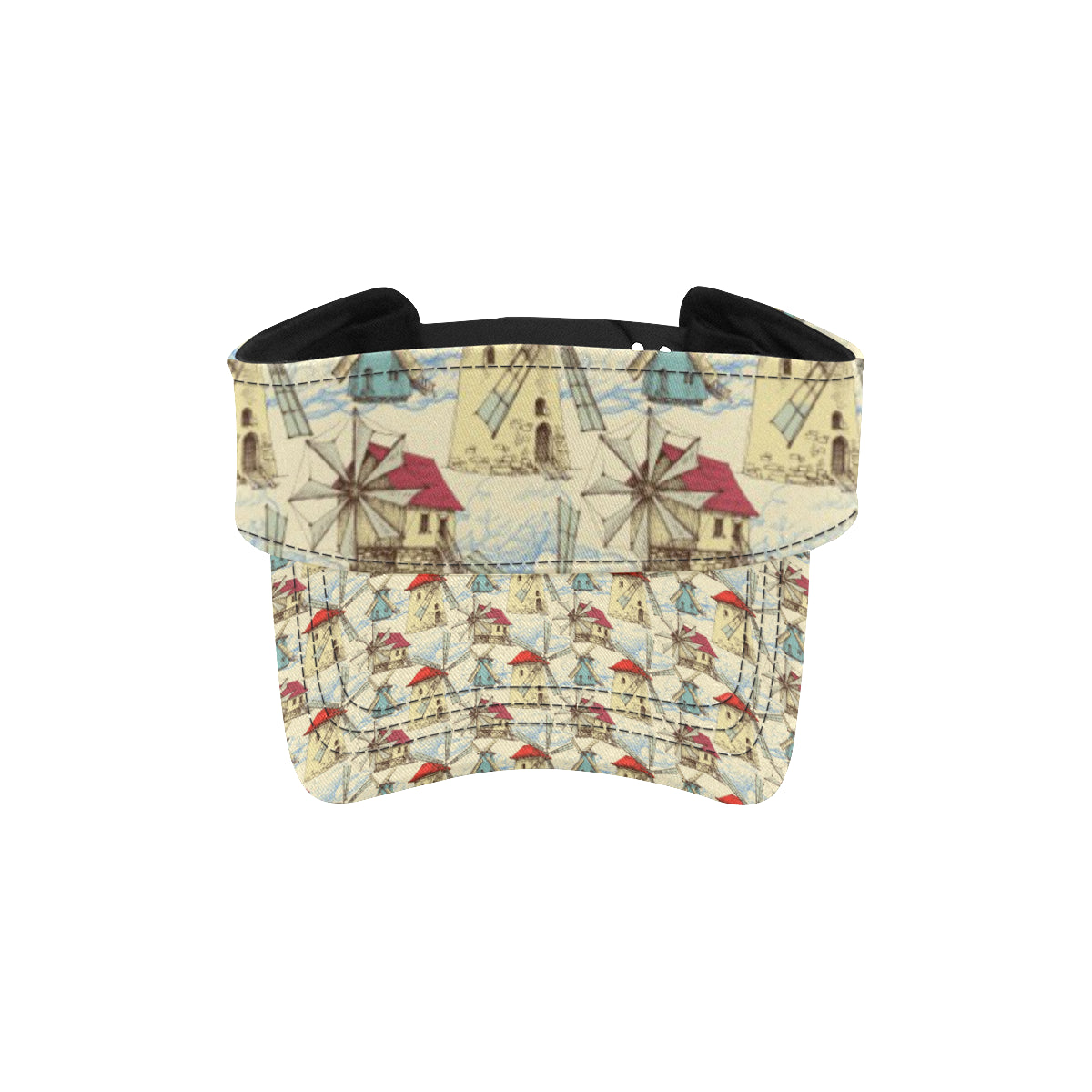 Windmill Pattern Print Design 01 Unisex Sun Visor