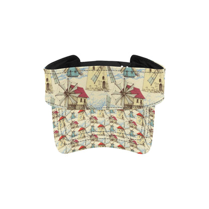 Windmill Pattern Print Design 01 Unisex Sun Visor