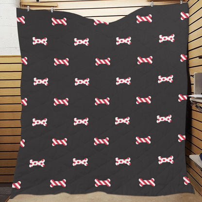 Dog Bone Pattern Print Design 04 Premium Quilt