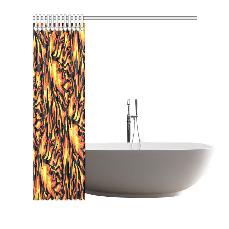 Flame Fire Design Pattern Shower Curtain