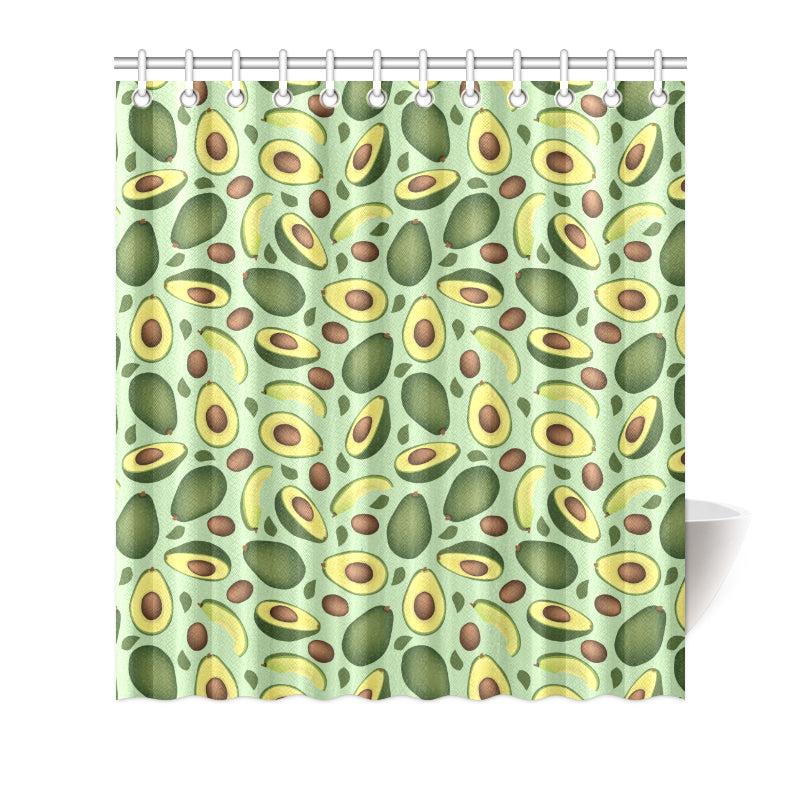 Avocado Pattern Print Design AC01 Shower Curtain