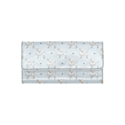 Poodle Pattern Print Design A05 Women's Trifold Wallet