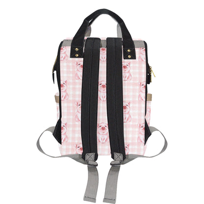 Pig Baby Pattern Print Design 01 Diaper Bag Backpack