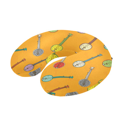 Banjo Pattern Print Design 02 U-Shaped Travel Neck Pillow